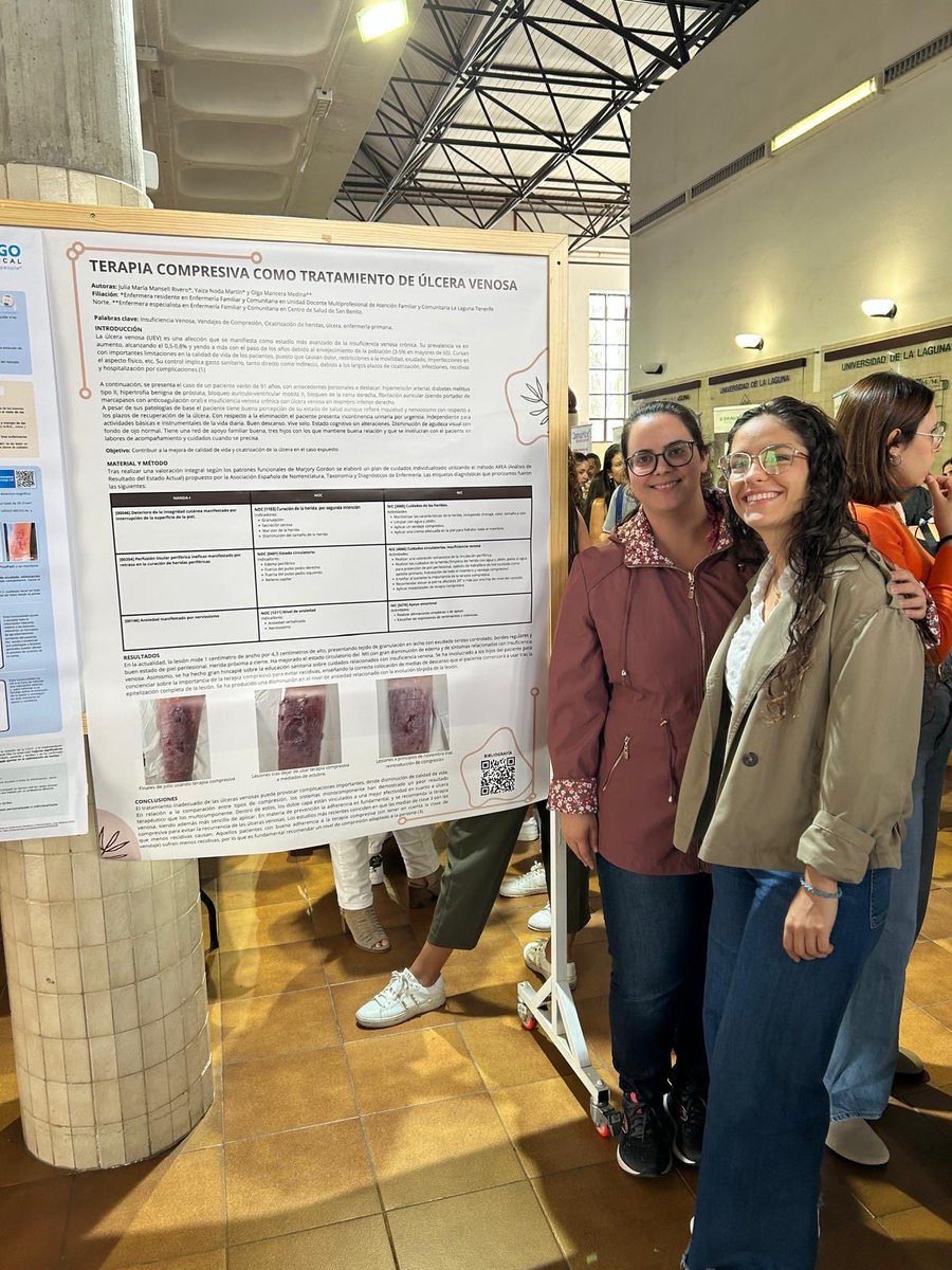 Premio mejor comunicación póster para las Eir, Julia Mancell y Yaiza Noda, y tutora Olga Mancera en II JORNADAS CANARIAS SOBRE AVANCES EN CUIDADOS Y ABORDAJE DE HERIDAS COMPLEJAS <a href="/Oskartf/">Oskartf</a> <a href="/Alejopab/">Alejandro Alvarez</a> <a href="/ConcepcinSanti3/">Conchi Santiago</a> ⁦<a href="/afyclalaguna/">Familiar y Comunitaria "La Laguna-Tenerife Norte"</a>⁩ ⁦<a href="/NayraGarcia78/">Nayra García</a>⁩ ⁦⁦<a href="/ruymanbrito/">diagnosticoenfermero</a>