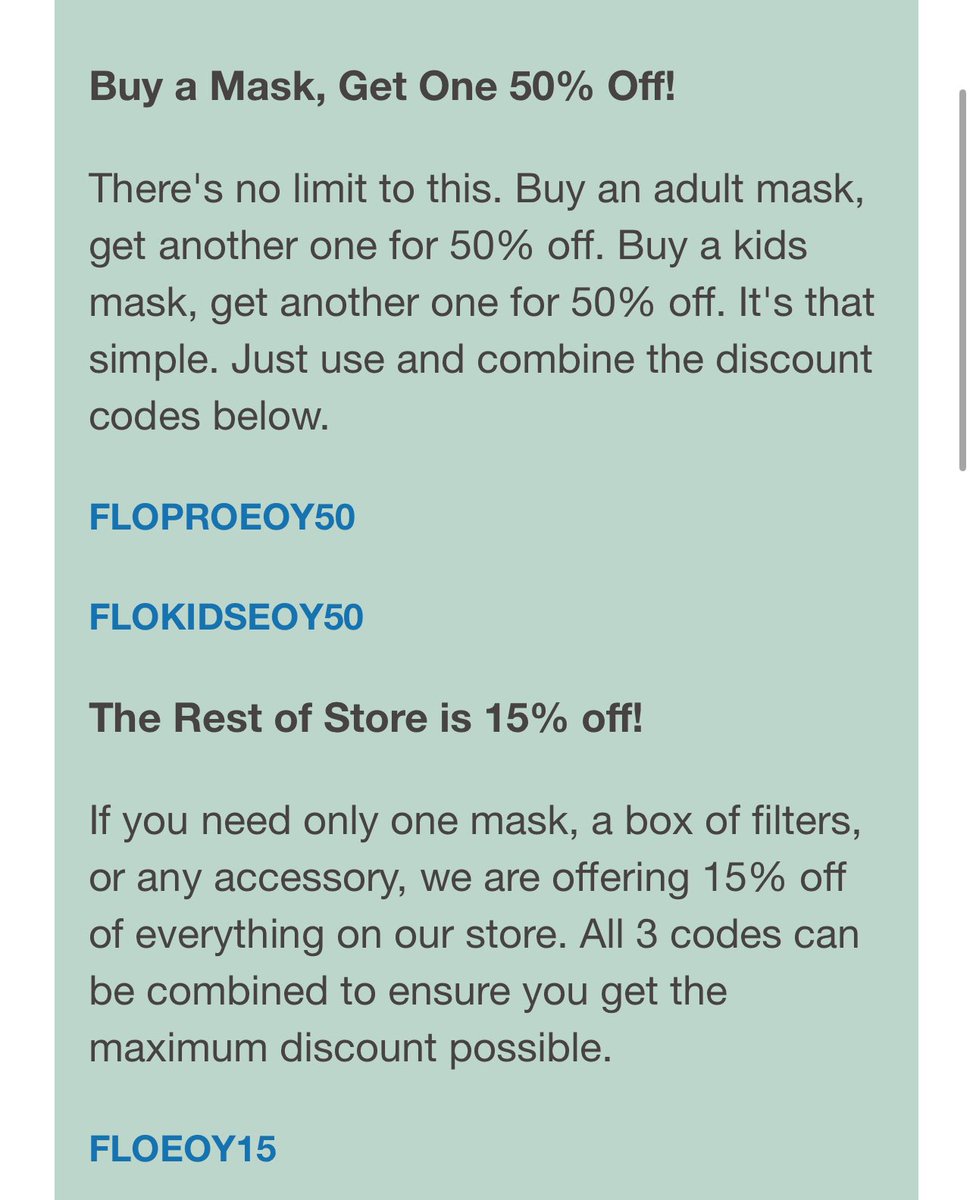 verygoodchat's tweet image. Deals on Flo Masks!
