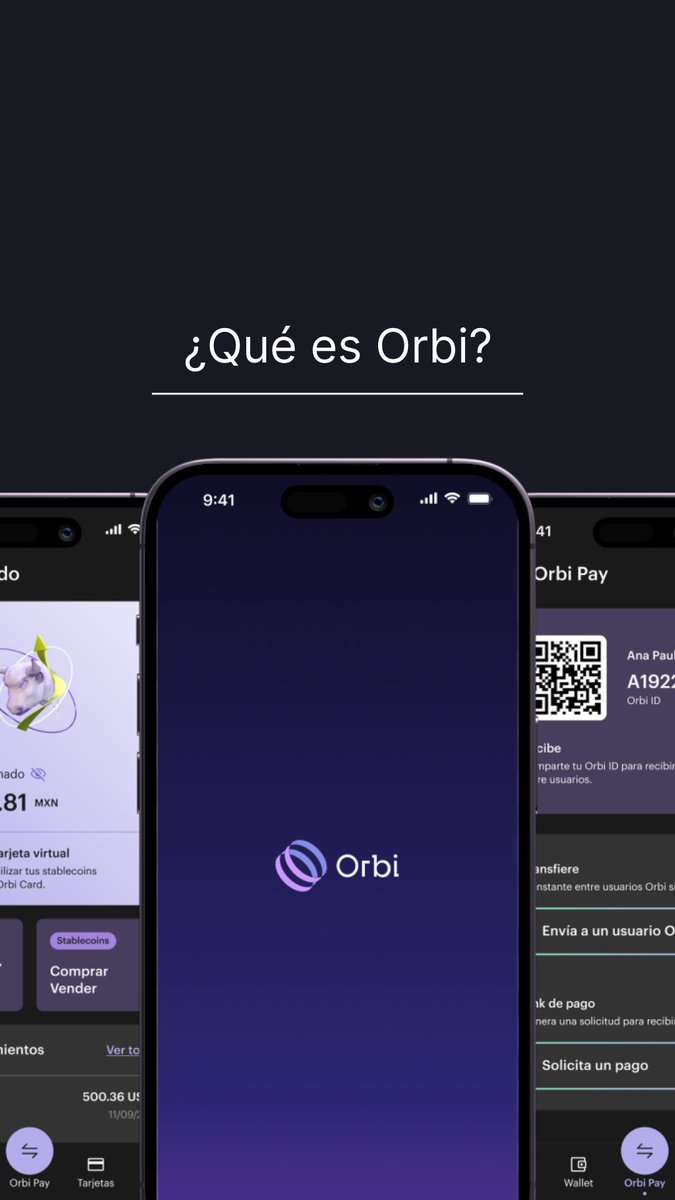 orbi_finance's tweet photo. Somos la fintech mexicana que transforma la manera en la que utilizas crypto día a día. Descarga la app https://t.co/ePA507Lm30 y comienza a descentralizar tus finanzas. #CryptoCard #OrbiApp #FintechInnovation https://t.co/DwBy6GRxYA