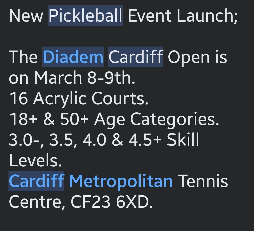 Pickleball Wales tweet media