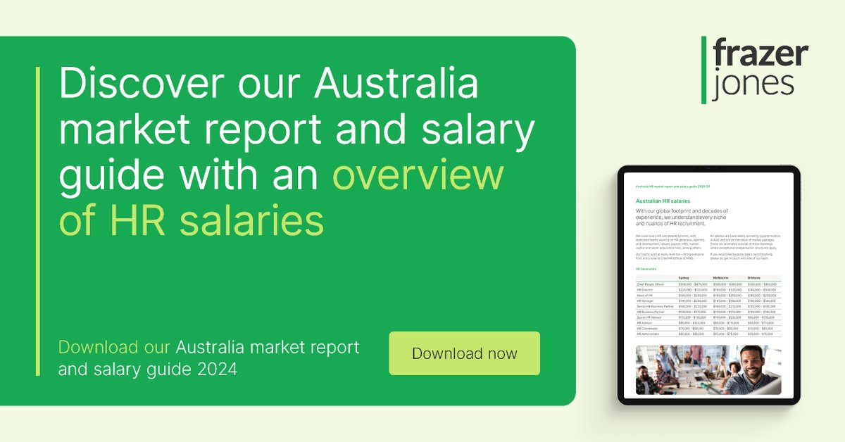 Discover key trends and predictions for the Australian HR landscape. We provide you with salaries across a wide range of specialisms based on years of experience and job title, and a detailed analysis of the HR market. Available to download now > eu1.hubs.ly/H0dXB420