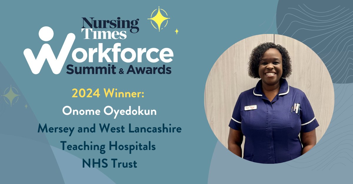 Nursing Times (@nursingtimes) on Twitter photo Preceptor of the Year category is awarded to Onome Oyedokun <a href="/MWLNHS/">Mersey & West Lancs Teaching Hospitals NHS Trust</a> - Congratulations! #NTWorkforce #nursingworkforce Preceptor of the Year category is awarded to Onome Oyedokun <a href="/MWLNHS/">Mersey & West Lancs Teaching Hospitals NHS Trust</a> - Congratulations! #NTWorkforce #nursingworkforce