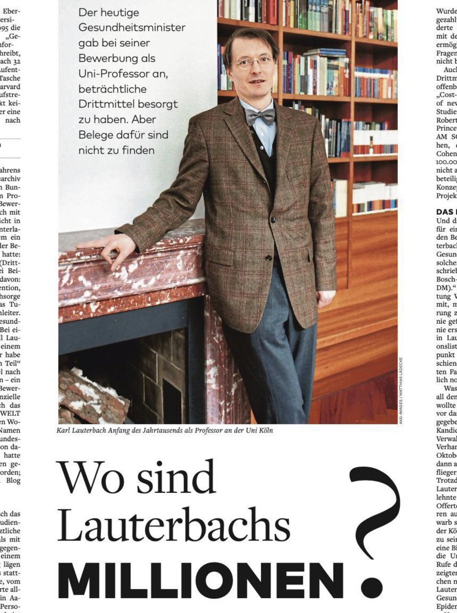 Tim_Roehn's tweet image. Wenn sich sogar die stets treue @ChristinaBerndt von @Karl_Lauterbach abwendet, dann muss die Lage für den Noch-Minister wirklich ernst sein. Fehlt noch die Beschäftigung mit seinem
gefälschten Lebenslauf (Screenshot der WELT AM SONNTAG von März 2023).