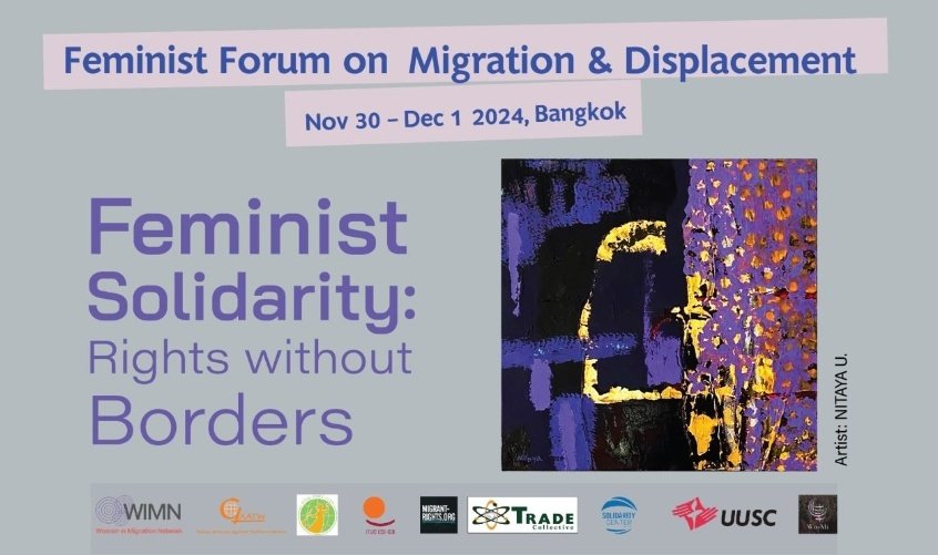 IMUMIDF's tweet photo. #ForoFeministaMigración #MujeresMigrantes
📣 Feministas de más de 35 países nos reuniremos en Bangkok en el Foro Feminista sobre Migración y Desplazamiento, #FFMD, que tendrá lugar del 30 nov al 01 dic. Organizado por @WomenMigration. El Foro busca desarrollar análisis compartidos que generen caminos hacia la inclusión, la justicia, la paz y la sostenibilidad ecológica.
🔗 https://t.co/ihM4YyiTxw