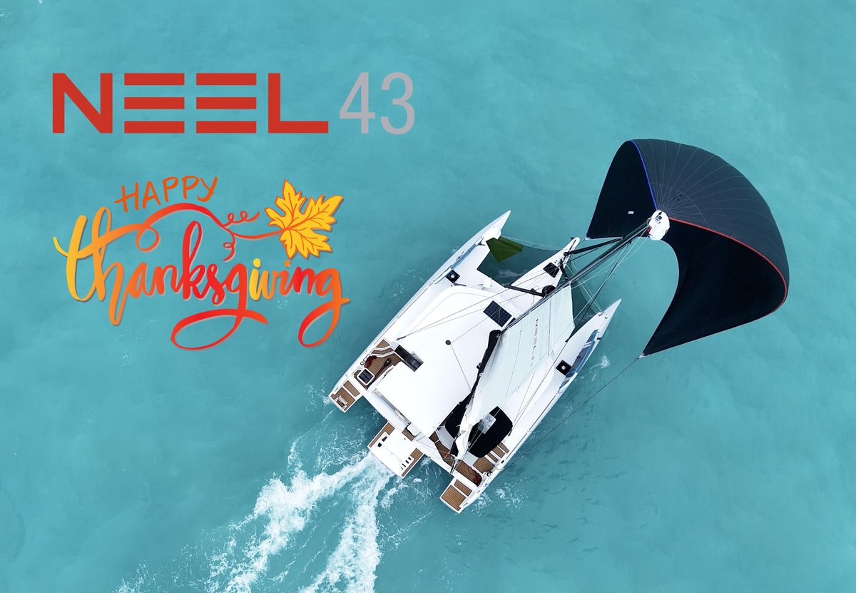 🍂🦃 Happy Thanksgiving from Neel Trimarans! 🦃🍂 This year, we’re thankful for:
✨ Smooth sails and steady breezes.
✨ Extra storage space for all the holiday leftovers (because who doesn’t love a trimaran with room for turkey AND pie?). Happy Thanksgiving! 🥧⚓ #neel43 #neel