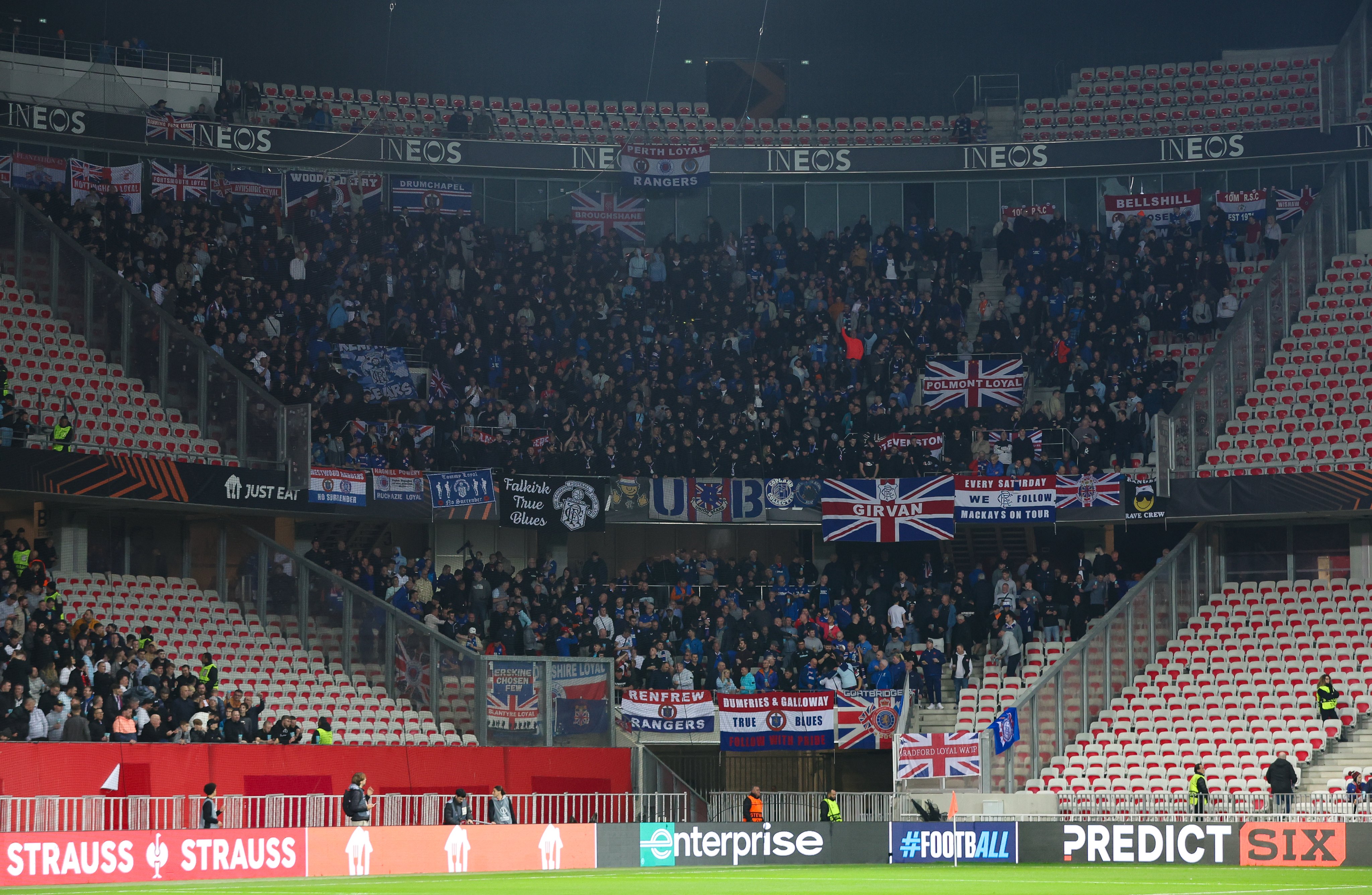 Les supporters des Glasgow Rangers présents à Nice