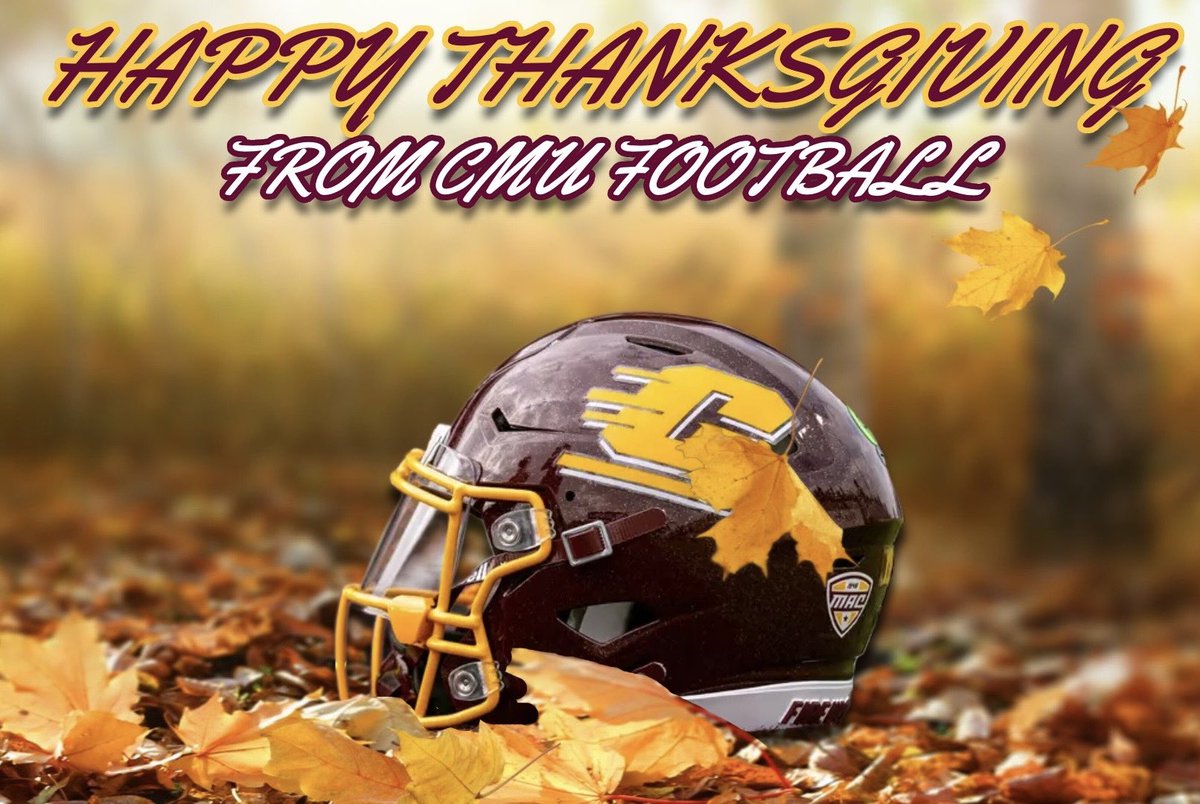 Happy Thanksgiving from our CMU family to yours! #FireUpChips #HappyThanksgiving 🔥⬆️