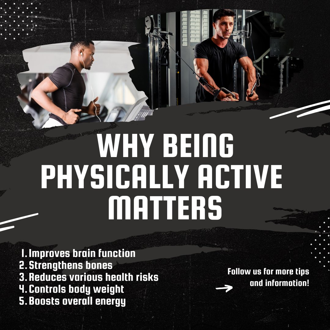 healthy_century's tweet photo. Why being physically active matters
#PhysicalActivityMatters #physicalactivity #workout #exercise #dailyworkout #dailyexercise https://t.co/PDKtcDwGBg