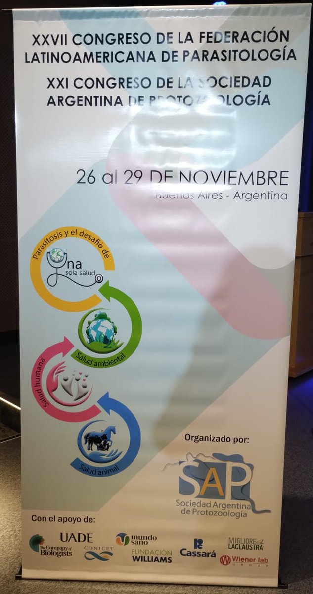 protozoologia's tweet photo. Thank you @Co_Biologists @CONICETDialoga @MundoSano @FundWilliams for supporting the XXVII Congreso de la Federación Latinoamericana de Parasitologia #FLAP2024 https://t.co/t56Rh5KwnH