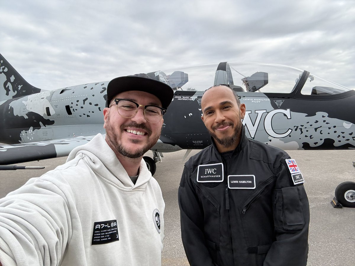 This was a very hard interview to keep secret 🤐 Tomorrow, I get to release my interview with space geek, potential future astronaut and oh yeah, 7 time world champion, <a href="/F1/">Formula 1</a> superstar <a href="/LewisHamilton/">Lewis Hamilton</a> !!! (Available now for supporters!) #lewishamilton <a href="/IWC/">IWC Watches</a>
