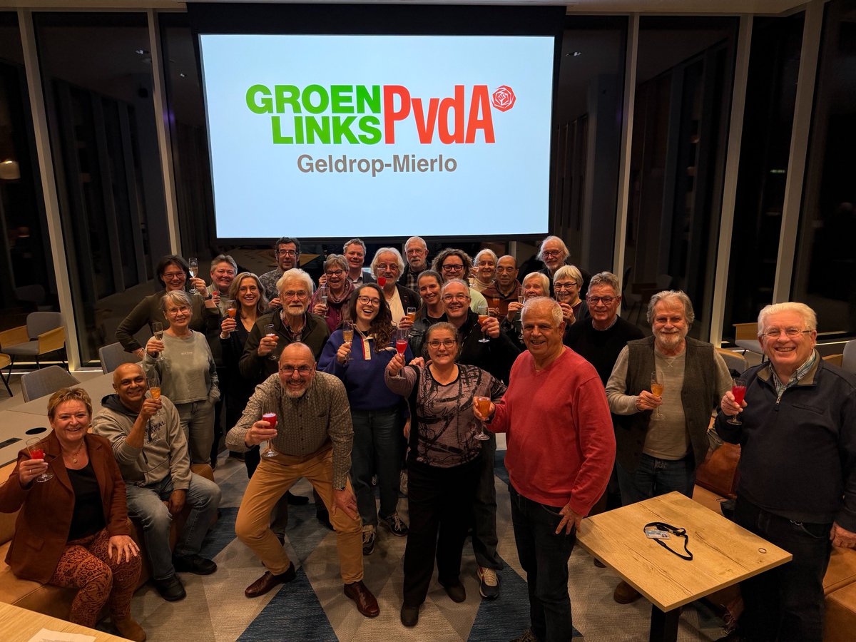 Mooi nieuws! Tijdens de ALV is het voorstel aangenomen om bij de Gemeenteraadsverkiezingen van 2026 één lijst te vormen met GroenLinks. Ook GroenLinks stemde in hun ALV voor het voorstel. Lees verder: geldropmierlo.pvda.nl/nieuws/groenli…