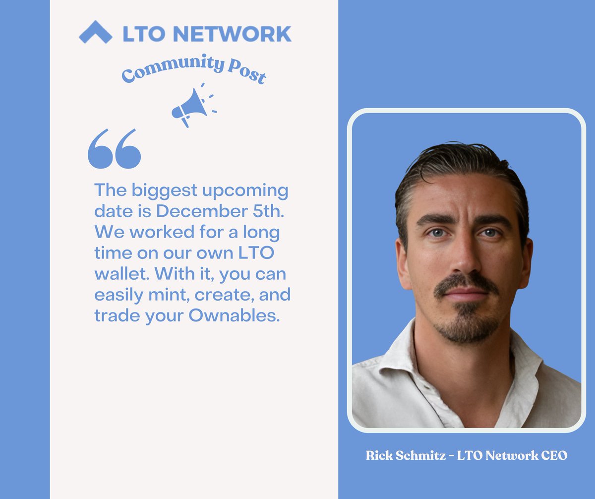 "We are currently directing our efforts at our new tokenomics for EQTY: Our #RWA solution. 

There will be a completely new token reward system behind it. The holders of $LTO coin will profit from the proceeds of the treasury"

Rick Schmitz ---> CEO LTO Network