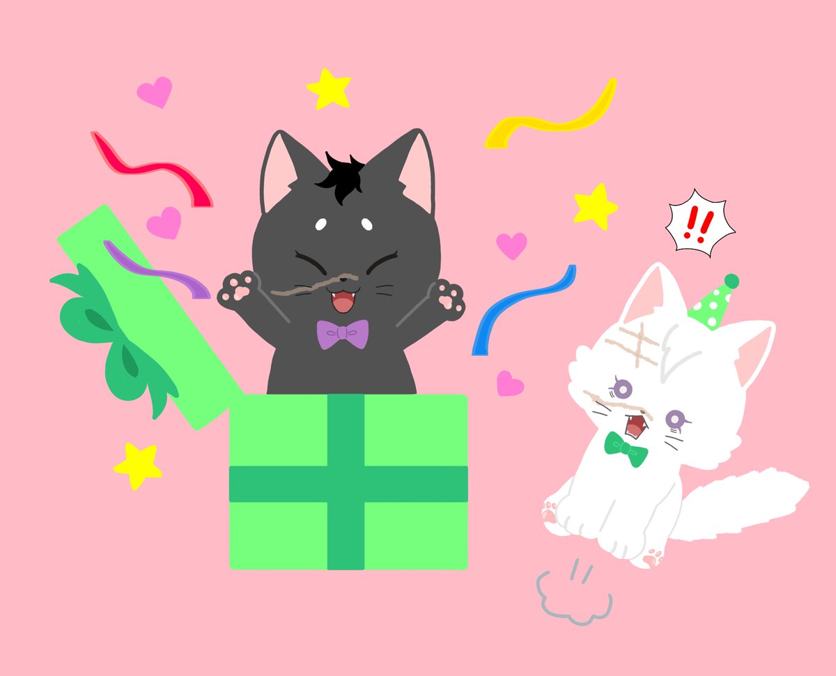 #さねげん版バースデー1129
⚠️ケモ化
2年前のですがお祝いさせて〜！
🍉「ﾆｲﾆｬ〜ﾝ！おめでと〜う🎁🎉」
ﾄﾞｯｷﾘ大成功かな！