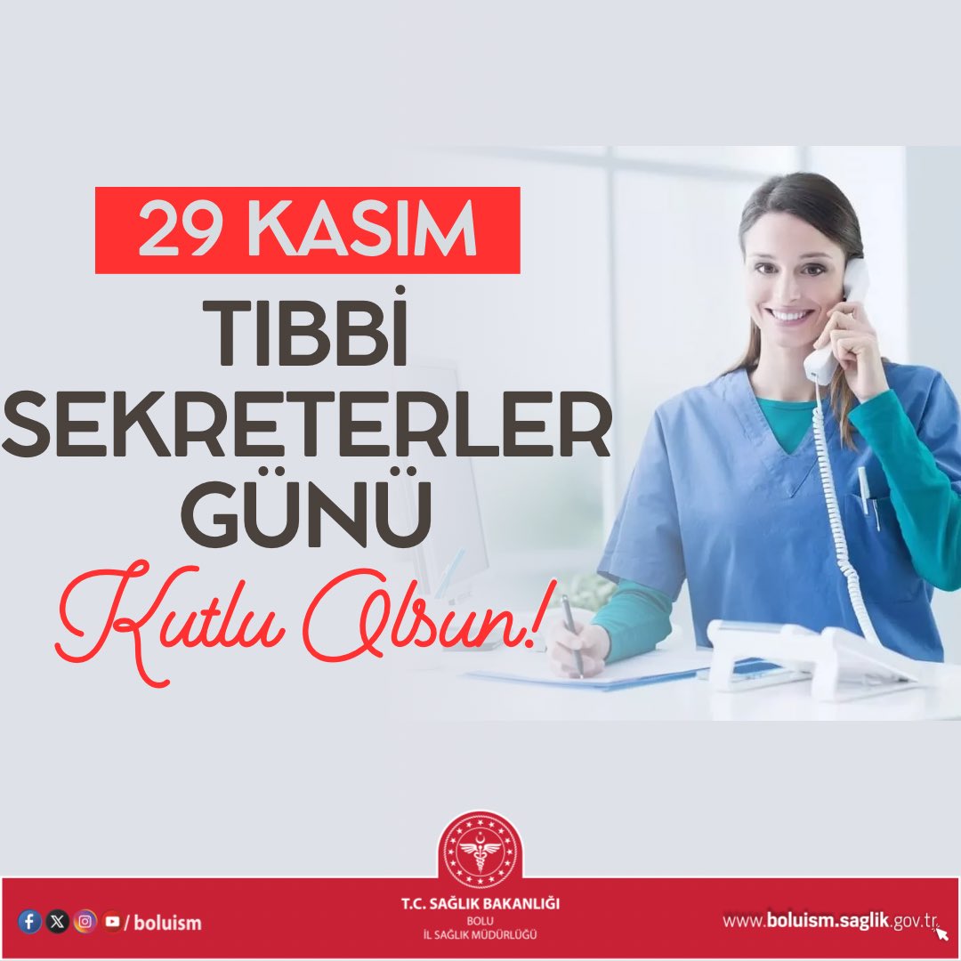 👩🏼‍💻Tüm Tıbbi Sekreterlerimizin “29 Kasım Tıbbi Sekreterler Günü” kutlu olsun. 

#TıbbiSekreterlerGünü