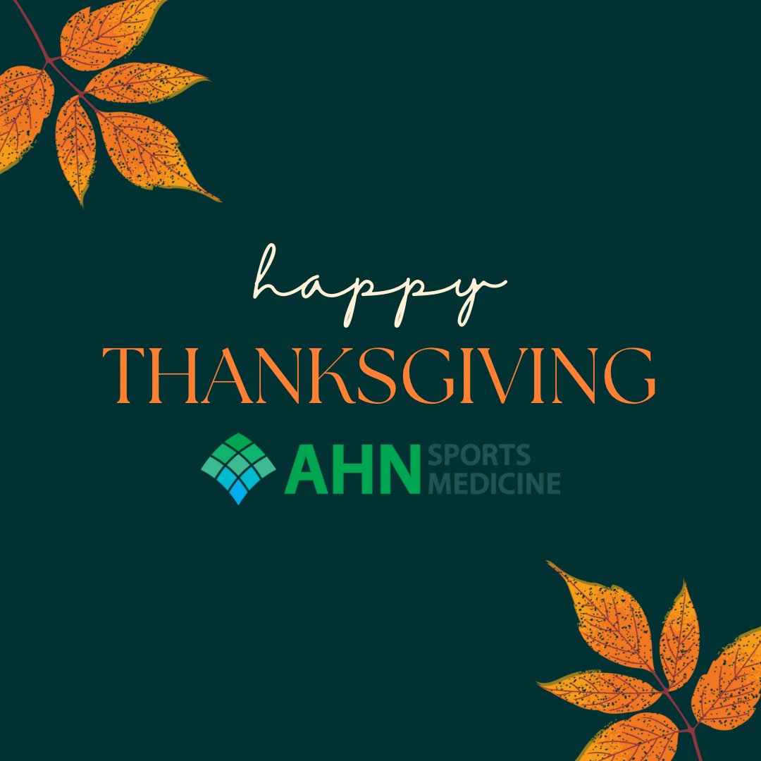 Today we are thankful for all of you—patients, athletes, clients and our Team!

Happy Thanksgiving from all of us at AHN Sports Medicine &amp; Performance! #GoNextLevel #WeSeeYou