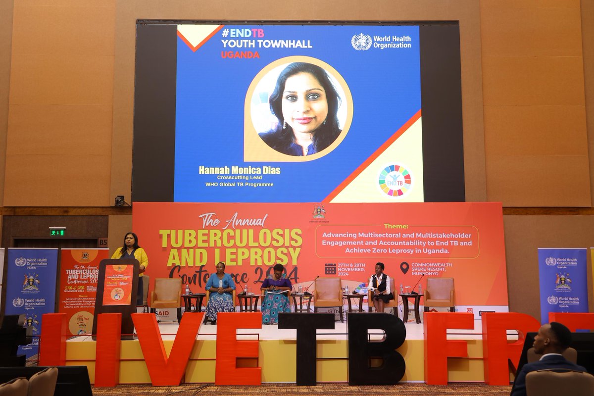 HMonica_Dias's tweet photo. Over 100 youth gathered at @WHO @MinofHealthUG #YouthTownhall in Kampala to #EndTB! ๐ Vibrant energy, bold ideas & commitment to accelerate the TB response. Hon.Minister @MargaretMuhanga inspired the kickoff, followed by dynamic think tank & creative pitches. #WHO1+1Initiative https://t.co/yyinR0Oa84