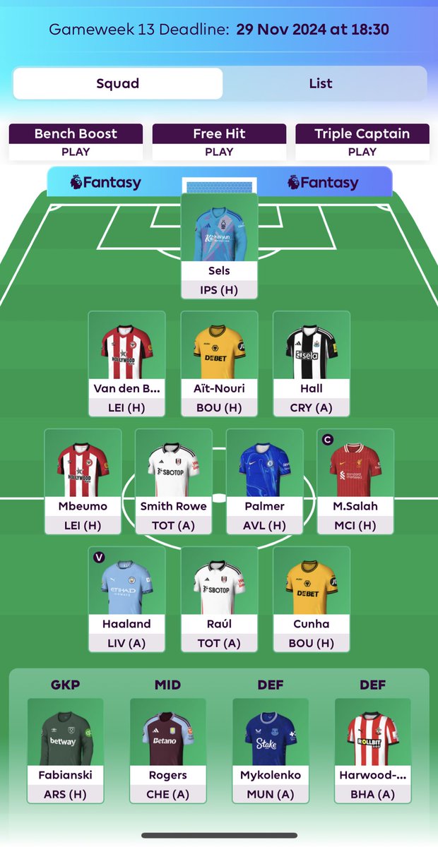 FPL_Caddy's tweet image. Sell Haaland or Raul &amp;gt; J. Pedro? 

If I sell Haaland I could upgrade Smith Rowe to Saka…