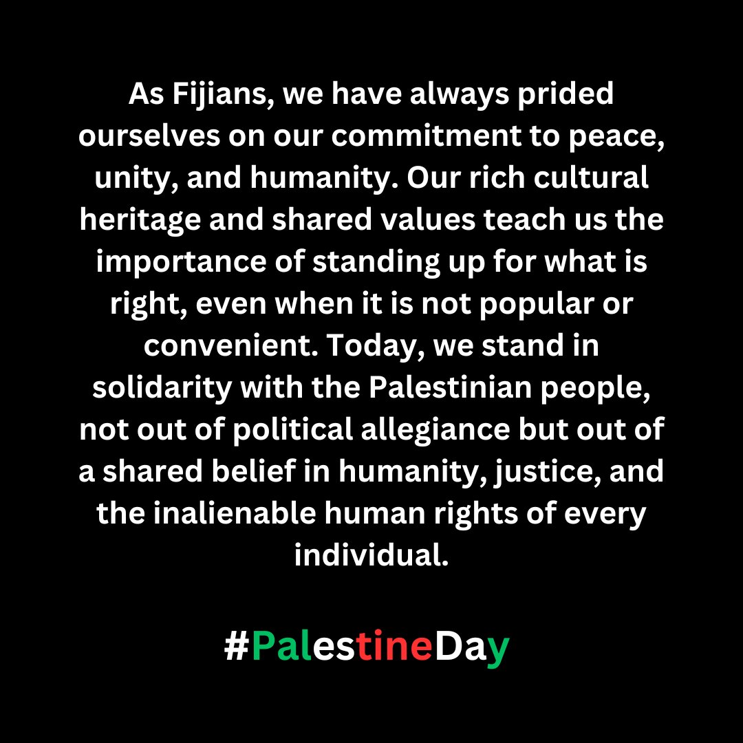 International Day of Solidarity with the Palestinian People (29th November 2024)

#Fijians4Palestine #PalestineDay