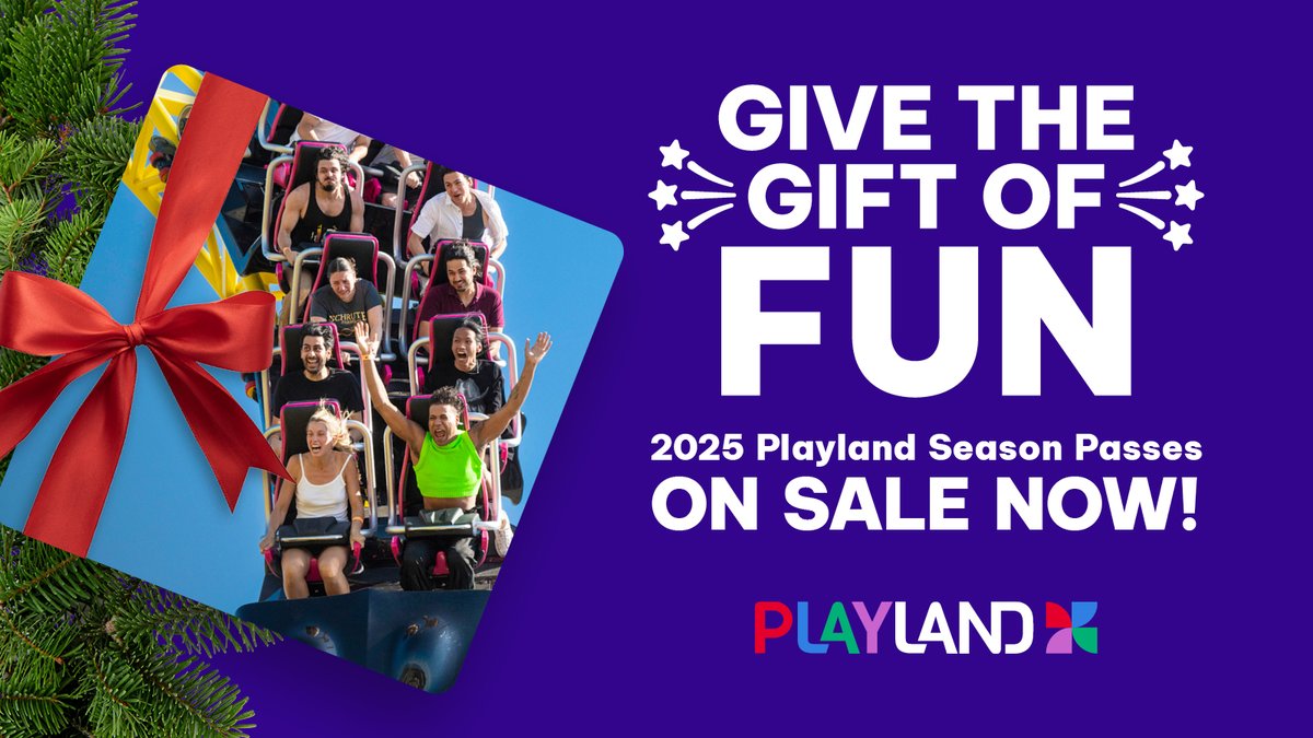 2025 Playland Season Passes are on sale now at a special Early Bird price! 🎢🎁

💵Save $30 on passes when you buy now.
⏰Early bird offer ends on December 24!

Don't miss out on this limited time offer for the perfect stocking stuffer!

vist.ly/3mnjypf