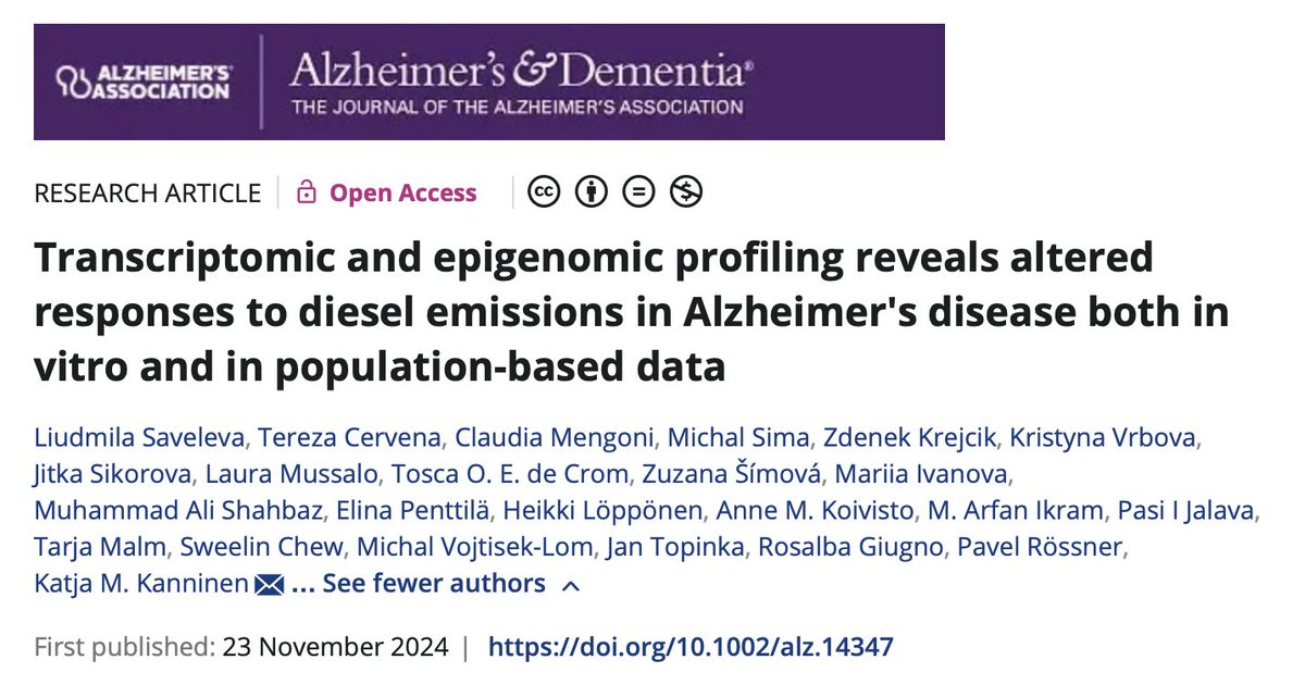 KanninenLab (@kanninenlab) on Twitter photo Happy to share our latest paper on #airpollution and #Alzheimers <a href="/AIV_Institute/">A.I. Virtanen Institute</a> <a href="/UniEastFinland/">University of Eastern Finland</a>
alz-journals.onlinelibrary.wiley.com/doi/10.1002/al⌠Happy to share our latest paper on #airpollution and #Alzheimers <a href="/AIV_Institute/">A.I. Virtanen Institute</a> <a href="/UniEastFinland/">University of Eastern Finland</a>
alz-journals.onlinelibrary.wiley.com/doi/10.1002/alâŚ
