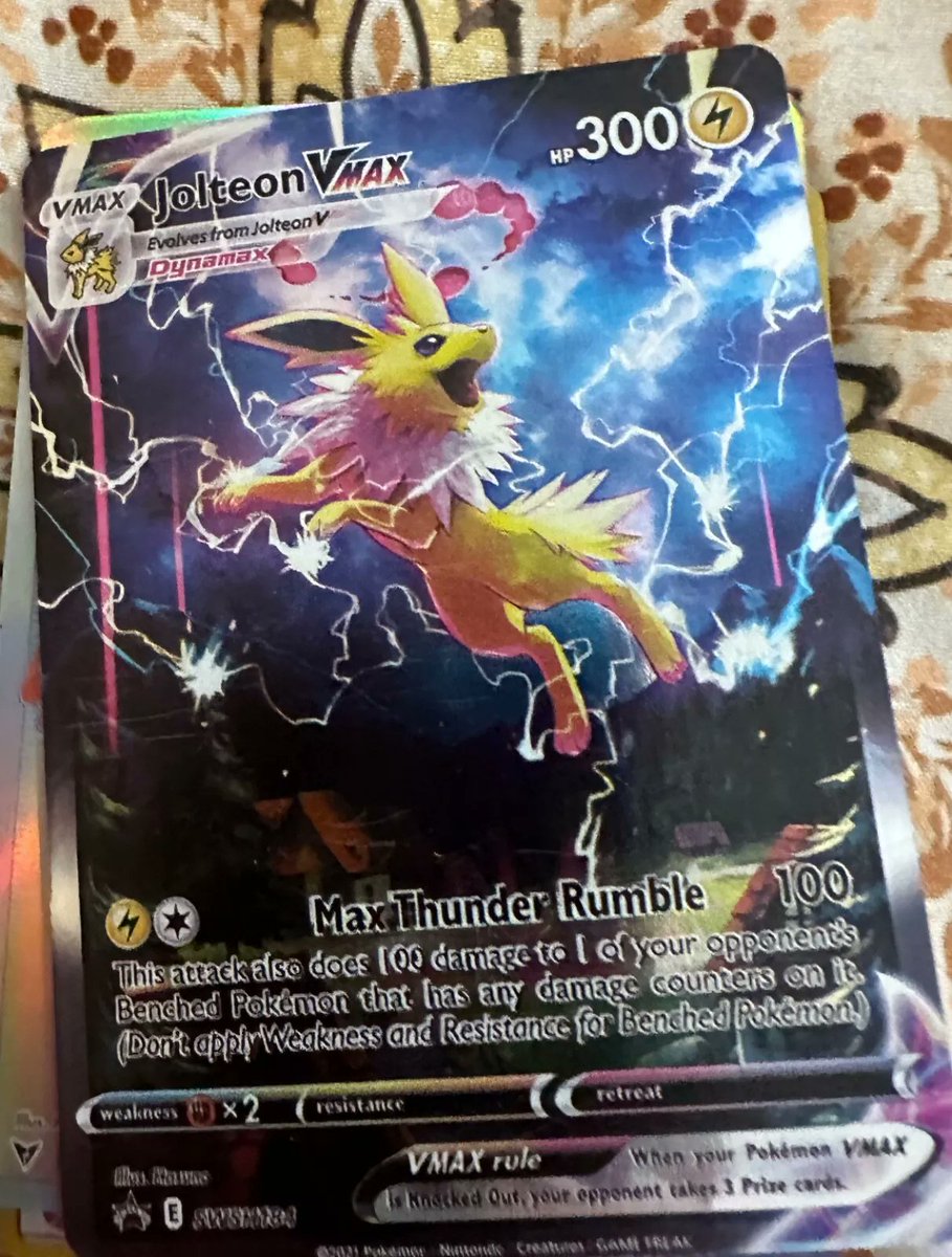 If you have a minute, please report this FAKE Jolteon VMAX Alt Art Promo. Ad: https://t.co/HpNQzl6JER Let me know if you did, so I can thank you. Help save grandma $190! If you have a minute, please report this FAKE Jolteon VMAX Alt Art Promo. Ad: https://t.co/HpNQzl6JER Let me know if you did, so I can thank you. Help save grandma $190!