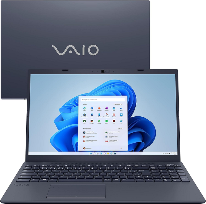 Notebook VAIO FE15 Intel Core i5 12ª gen 8GB RAM 256GB SSD Tela 15 Polegadas, 15″ Full HD Antirreflexo, Windows 11 Home, Cinza Grafite VJFE54F11X-B0111H