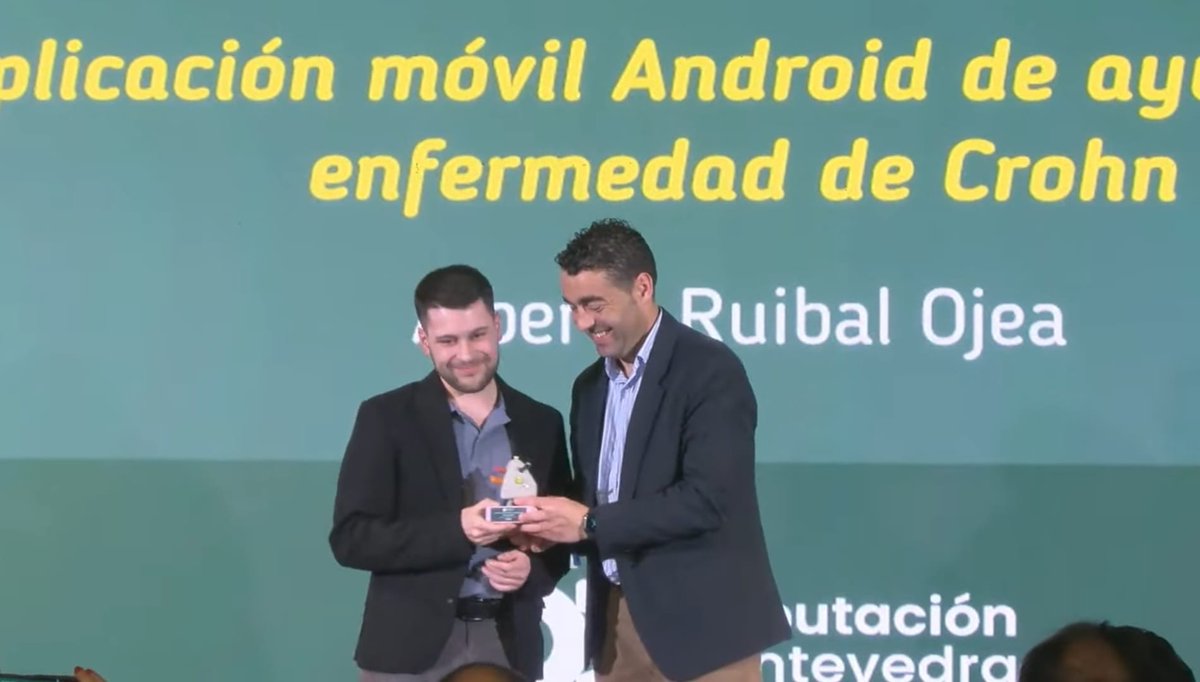 CedddG's tweet image. Noraboa #albertoruibal polo merecidísimo premio e pola túa labor desenvolvendo a app @ibdassistant. Unha ferramenta moi necesaria.
____
Enhorabuena #albertoruibal por el merecidísimo premio y por tu labor desarrollando la app @ibdassistant. Una herramienta muy necesaria.