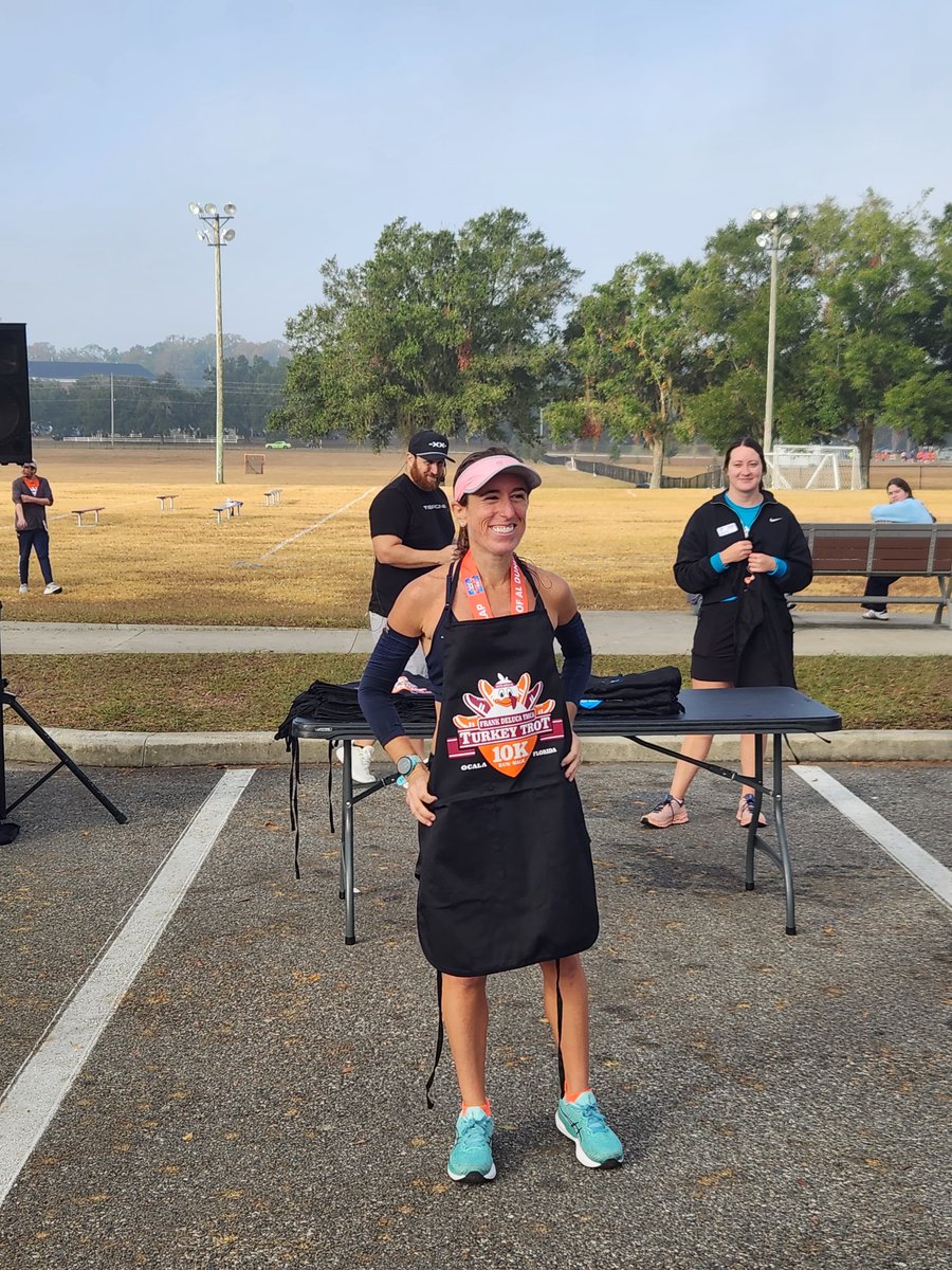 13_1_princess's tweet photo. Ran a 10K PR at the Trot!!! 40:32. First Female OA. Beat my lifetime PR by 2 seconds and last year's trot by 1:03. @jordanjg2006 ran a trot best too! The fog made the hills hard to see 🤣. Great job by the Pats racing and a Happy Thanksgiving to all! So much to be thankful for ❤️ https://t.co/Dqf4GtDwr1