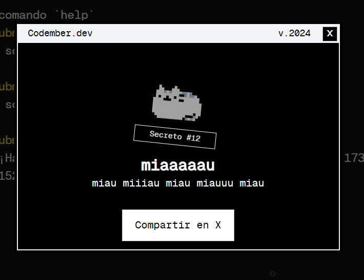 SebaSanhueTapia's tweet photo. ¡He superado un reto en #Codember! 🎉

Este estuvo complejo 

👉 https://t.co/9rvyJKJCDo https://t.co/LvzV2WPUaS