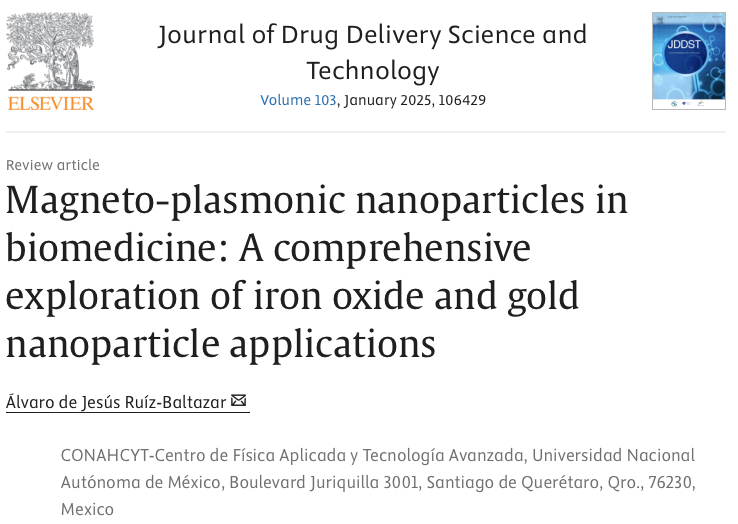 Cfata_Unam's tweet photo. #nanoparticles #BiomedicalApplications
📑 Este nuevo Artículo de Investigación del @Cfata_Unam cuenta con 50 día de acceso libre para su consulta, obtenlo a través de:
https://t.co/FziuPnv2NO https://t.co/YiOMC2Mgog