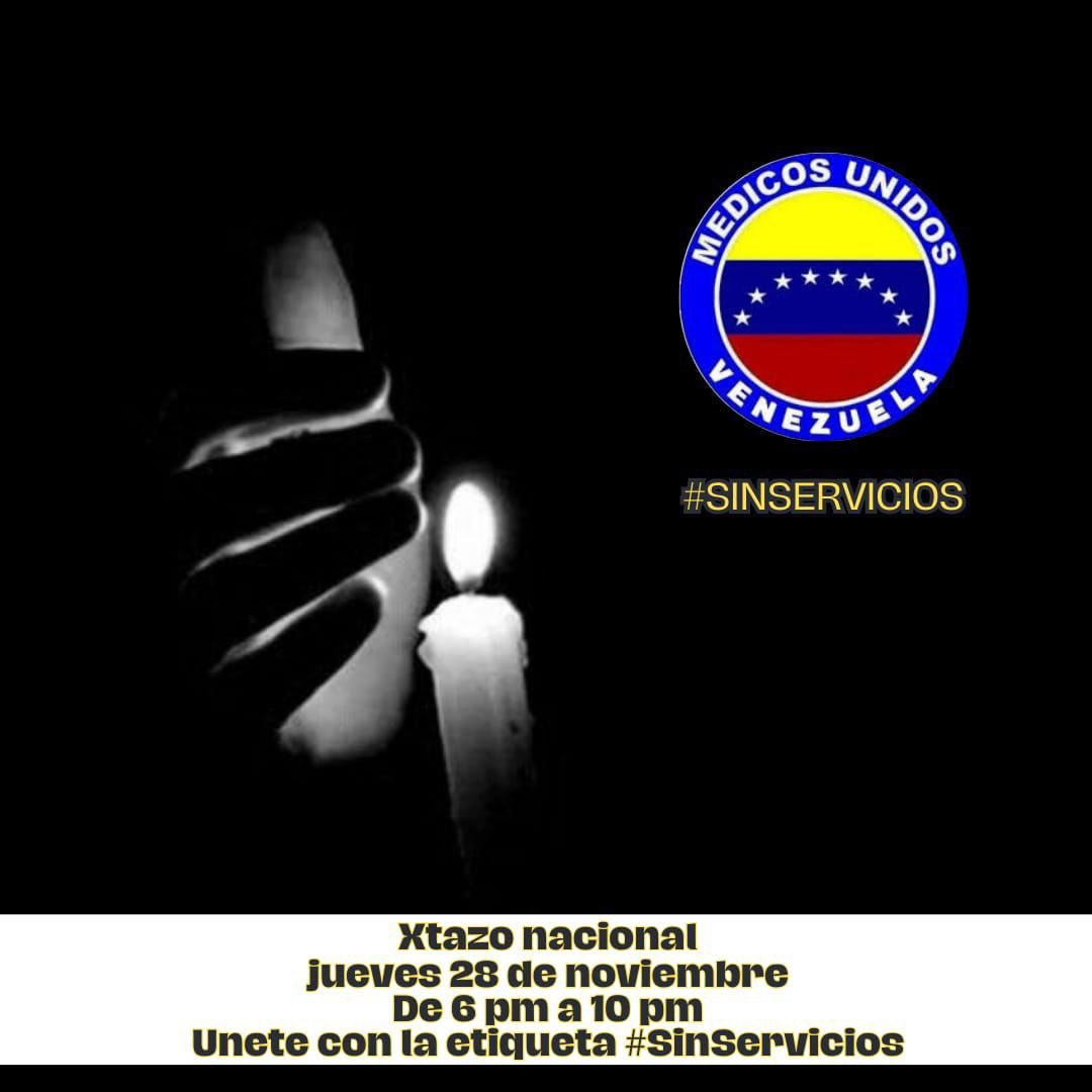 MUVvargas's tweet photo. Acompáñanos este jueves 28 de noviembre en nuestro Xtazo semanal para visualizar la situación nacional de los servicios públicos, ausentes en la casi totalidad del territorio nacional. 
Largos apagones a diario por todo el país, semanas sin agua por tuberías.
#SinServicios https://t.co/KVtaT2dW1S