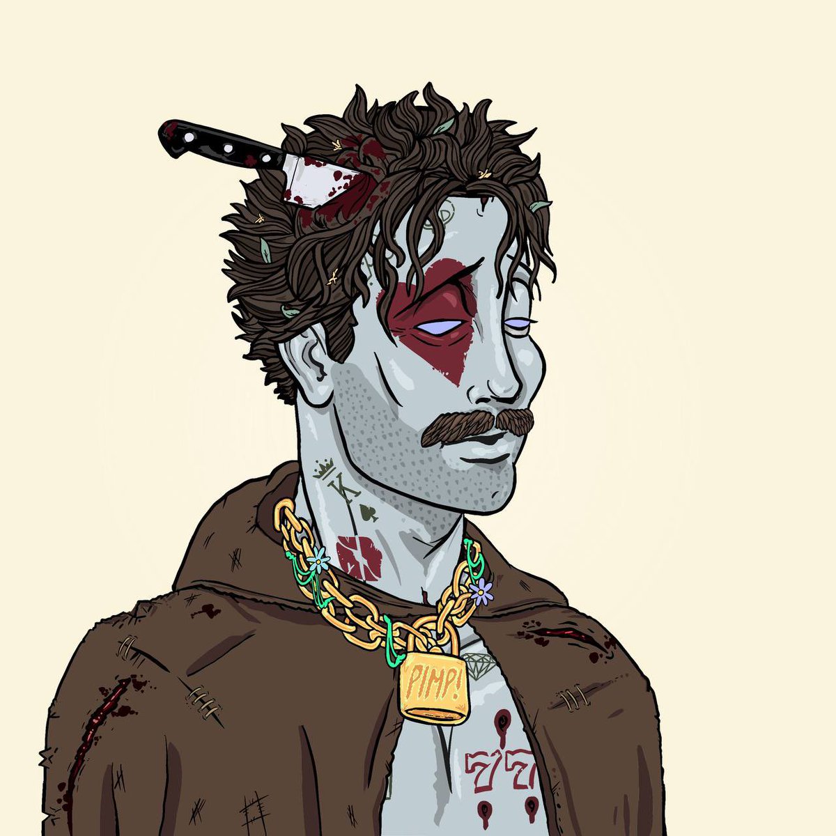 genzlers_SEC's tweet image. Another 1/1 in the books. This time for a true Degen and fellow @DeGodsNFT holder @omarweb33 
I couldn’t in good conscience give Gensler the king of spades tat 🙈. 
#LFGENZLER