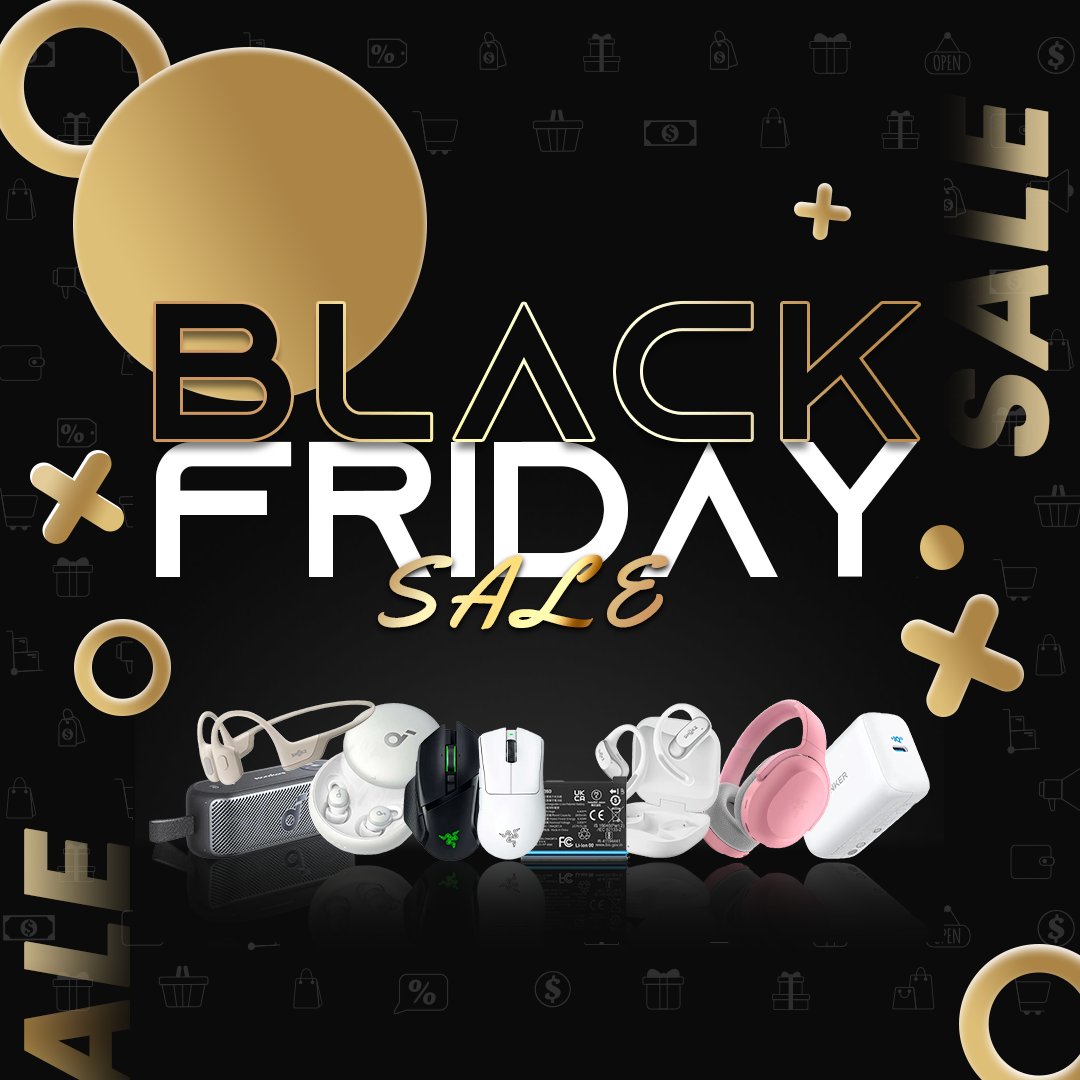 wireless1online's tweet photo. ⚫Black Friday is LIVE at Wireless 1! 🚨

Score epic deals on gaming gear, routers, headphones &amp; more. Hurry, ends 2nd Dec or while stocks last! 

👉Shop now at https://t.co/eTpeDwQoHO 

#BlackFriday #TechDeals https://t.co/9LMCMtSG2d