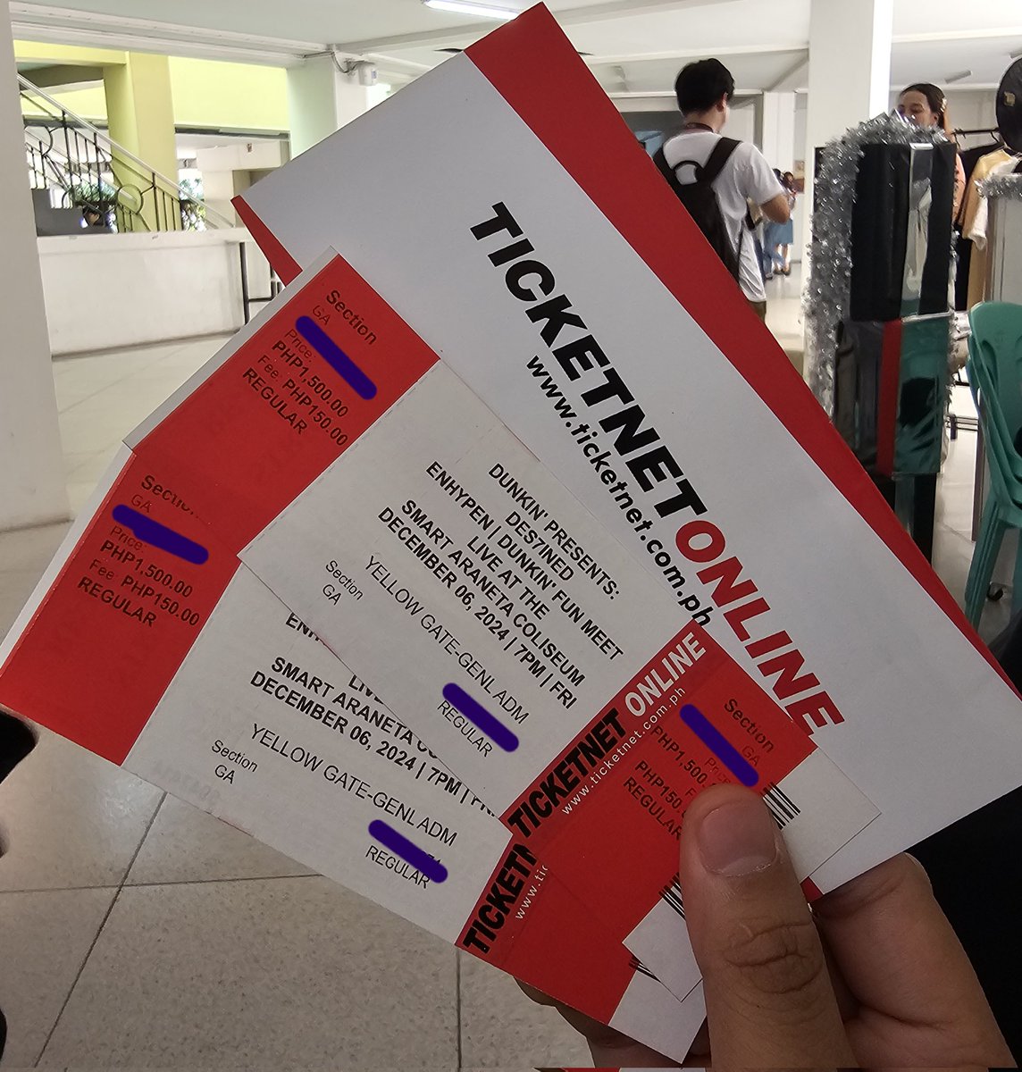 kathaekook's tweet photo. wts/lfb

DES7INED ENHYPEN DUNKIN FUNMEET on DEC 6, 2024 7pm Friday 

➖Ticket: General Admissions (Free Seating) 
➖PRICE: dm if interested!
➖ Meet up within Manila/Cavite 
No DP needed🧡💛

rfs: got desired tix. please send me a dm! #DES7INED_ENHYPEN_with_DUNKINPH #ENHYPEN https://t.co/4vsicT18nv