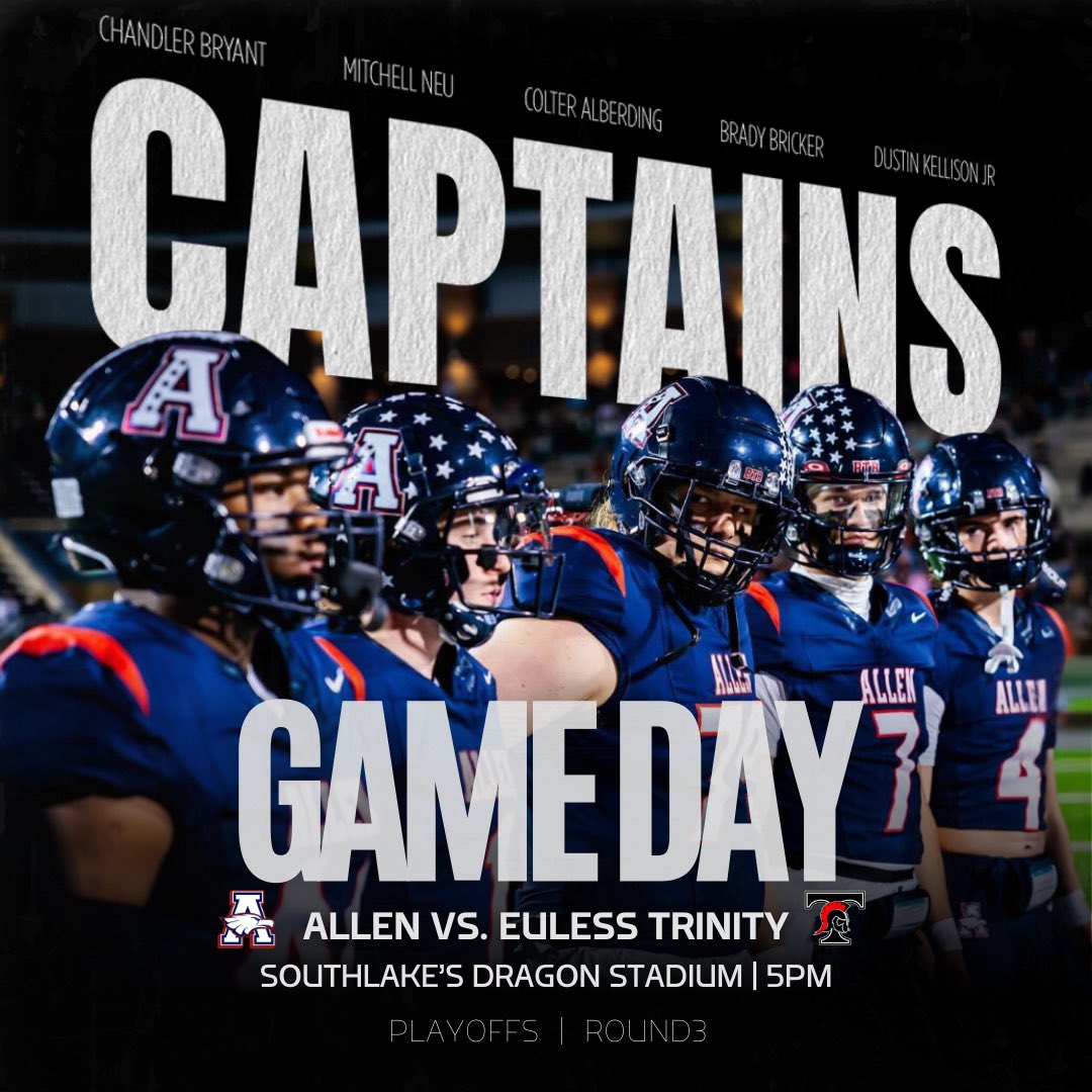 Last year I had the opportunity to be on this same field for round three of the playoffs as an 8th grader.
 
I remember wanting to play so bad.
 
Well, dreams become reality and I’m leaving it all on the field.
 
Let’s Go!
 
Captains:  Chandler Bryant, Mitchell Neu, Colter