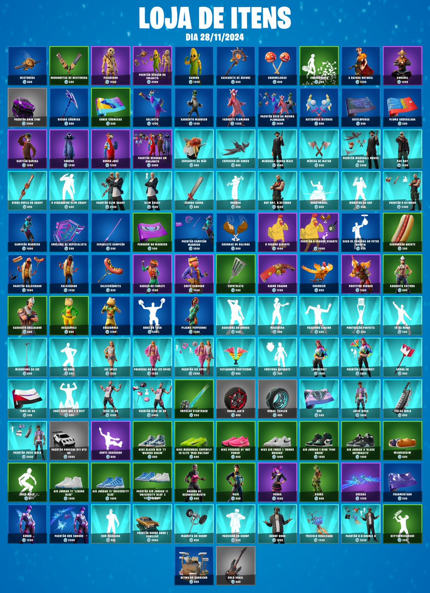 codeplay1929's tweet image. 🛒 #Fortnite Loja de Itens | quinta-feira, 28 de novembro de 2024

⭐Use código &apos;codeplay&apos; se quiser me apoiar! #ad
