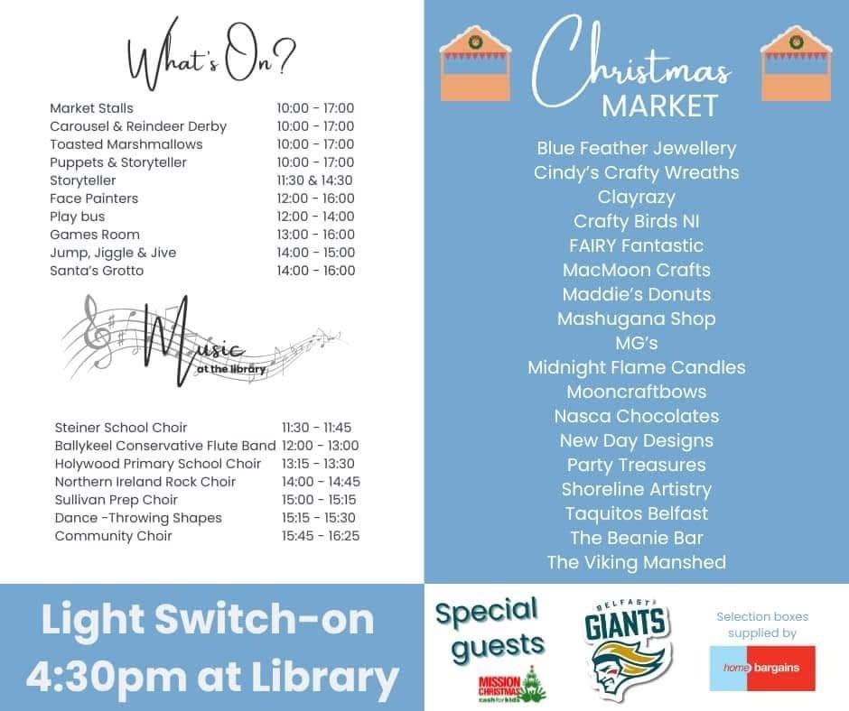 Holywood Christmas light switch on this Saturday 30th November🎄🎅🏼✨ 

Come and visit us for some festive magic, we open 10-5!