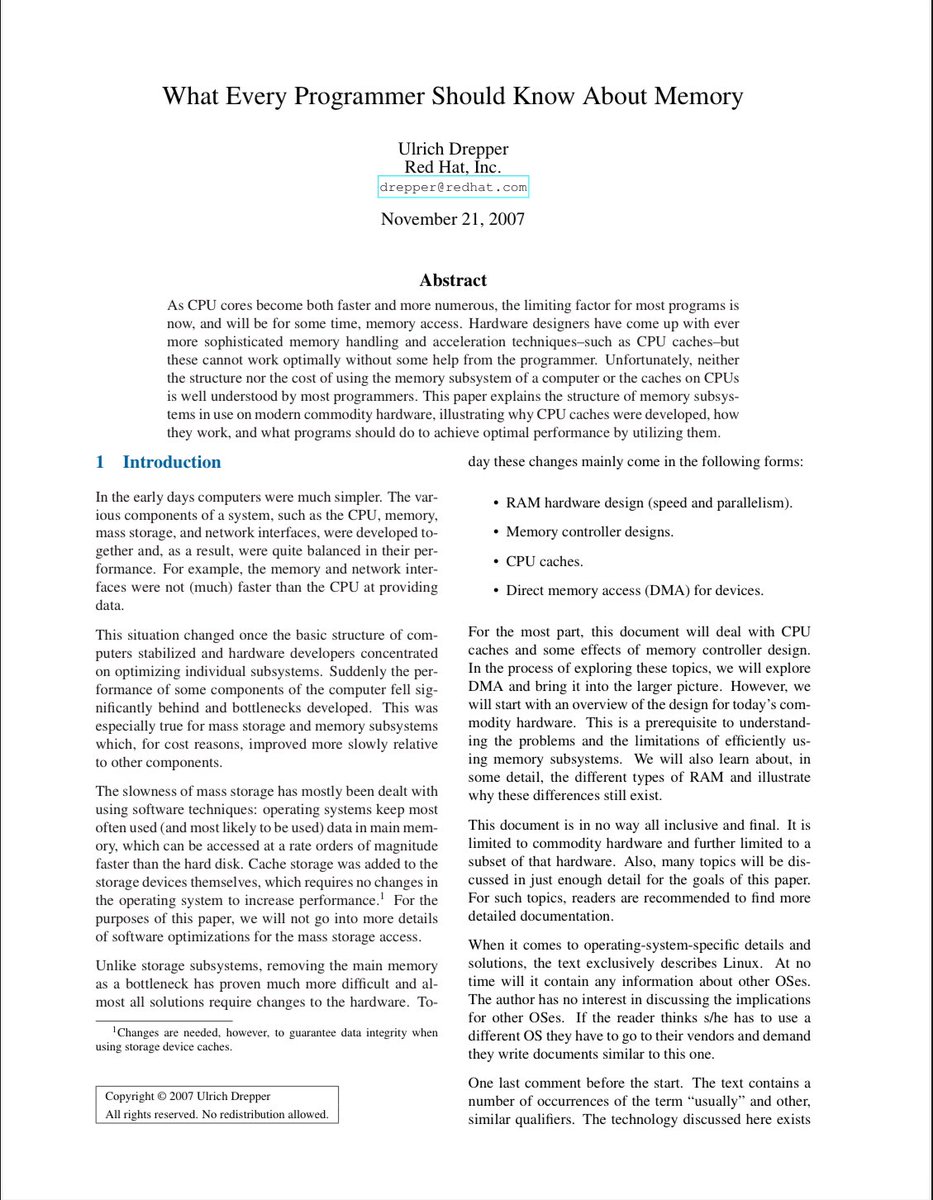 0xmer_'s tweet image. Time to finally read this one. My lead engineer recommended it to me. Being web devs, we often overlook what our memory does. This serves as a good introduction to how memory works.