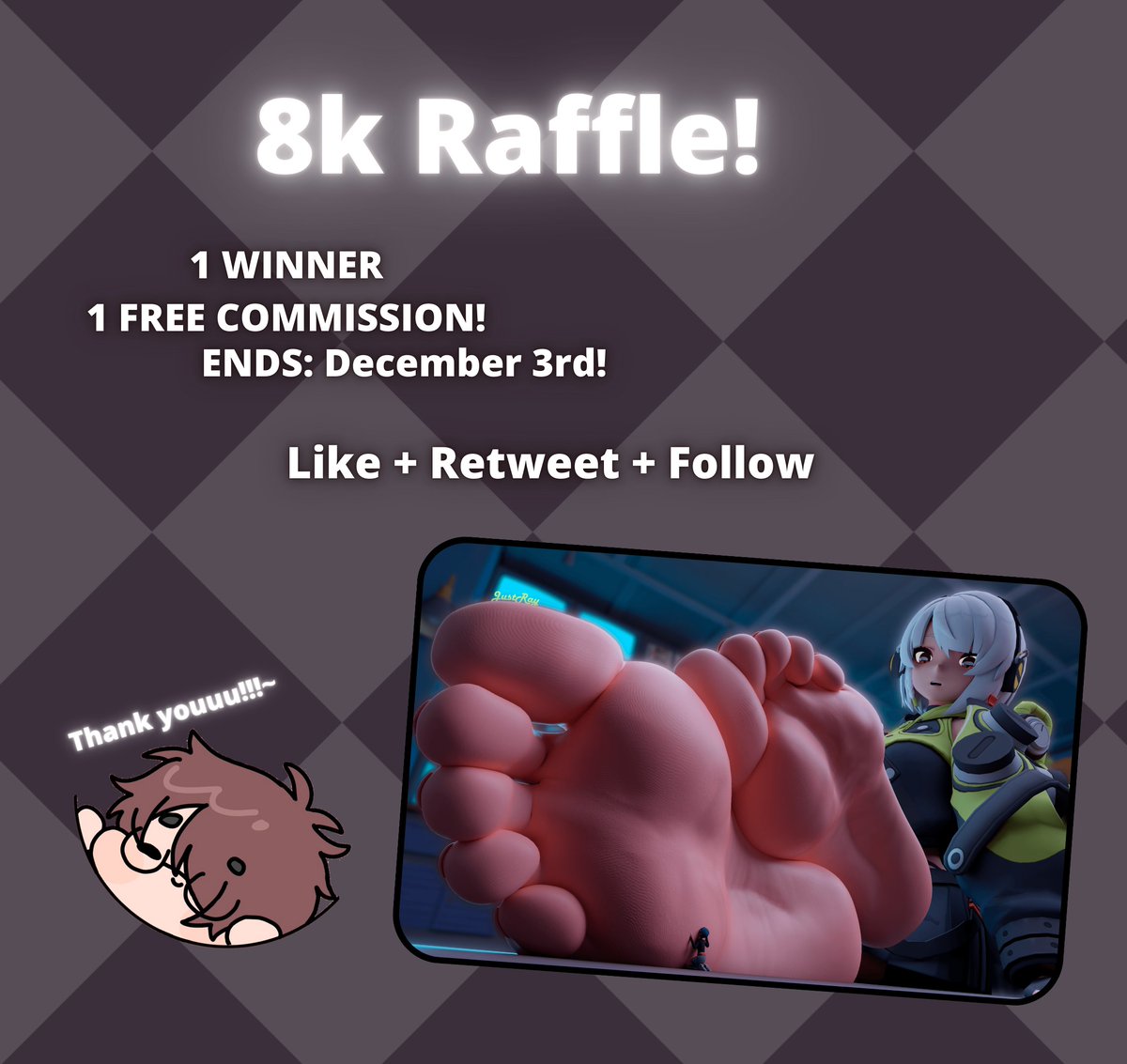 HI EVERYONE!! THANK YOU SO MUCH FOR 8K!!! I'M SORRY I DIDN'T NOTICED BEFORE!
As a little thank you for everyone I'll be making a little raffle in here! 
Good luck!! 💙💙