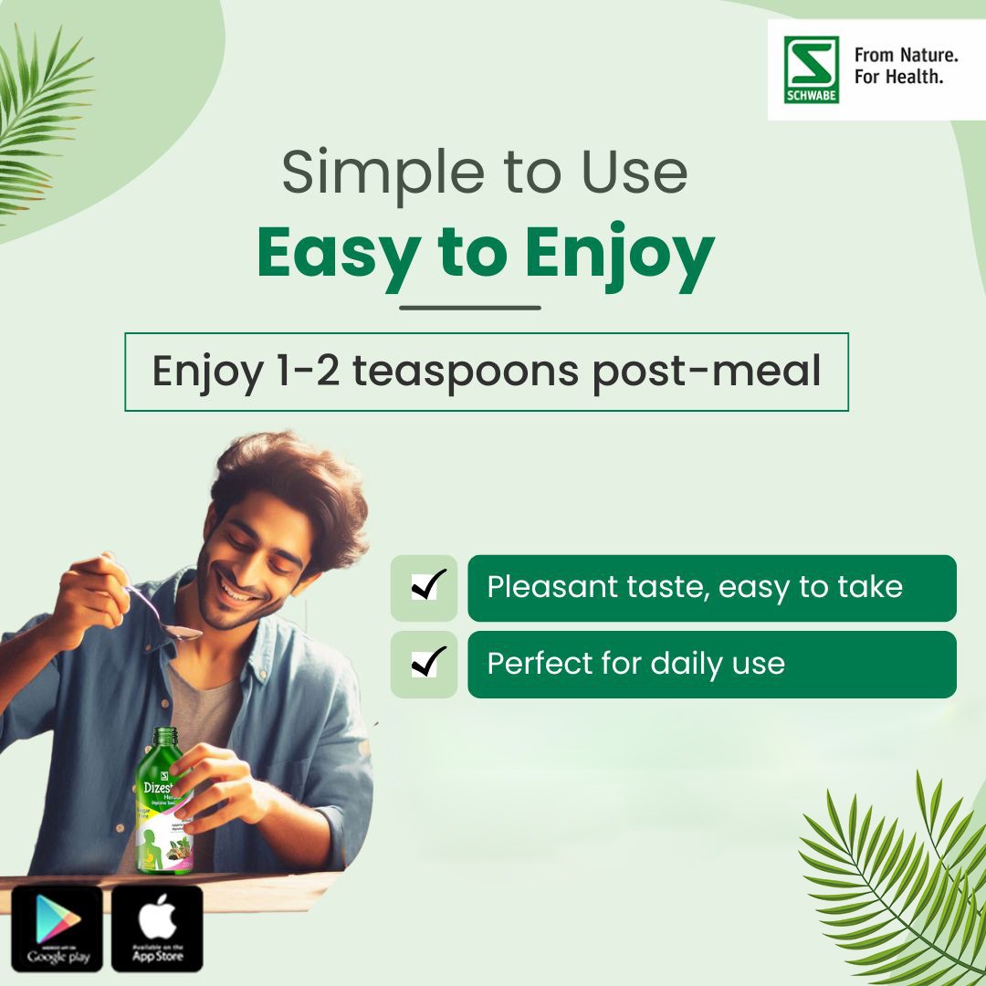 schwabeindia's tweet image. Effortless Digestive Support – Enjoy Every Bite!

-Simple to Use, Easy to Enjoy​
-Take 1-2 teaspoons post-meal for best results​
-Pleasant taste makes it easy to take​
-Perfect for daily use to support your digestion​

Buy Now schwabeindia.com/product/dizest…​

#DigestiveHealth #EasyToUse