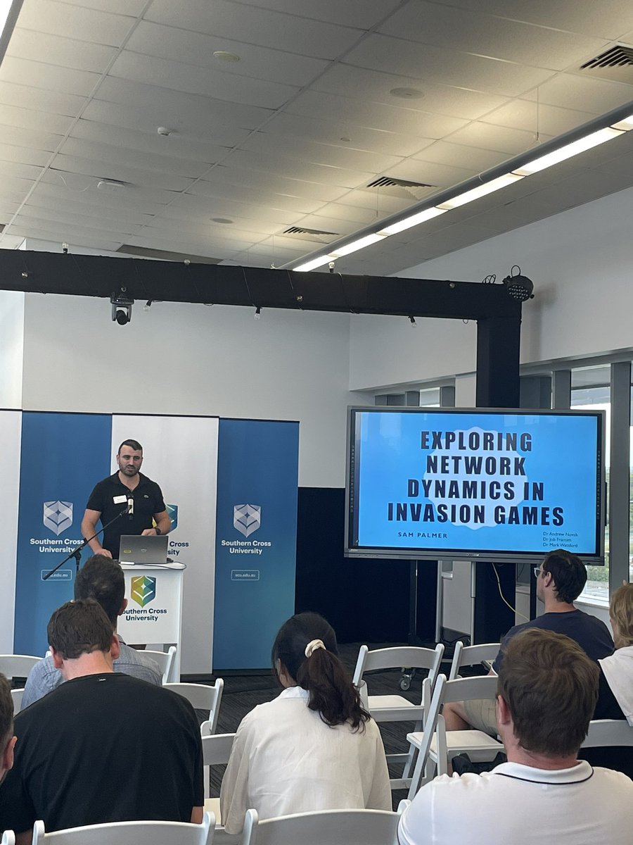 Continuing the Sydney theme in this session is <a href="/samhpalmer/">Sam Palmer</a> simplifying network dynamics in invasion games #asanconference2024