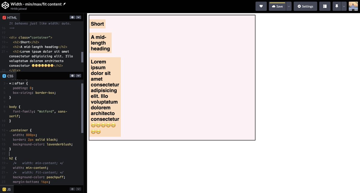 imhritik_dj's tweet image. Day 27: #30DaysOfCSS
- Learned about the width properties, specifically min-content, max-content, and fit-content.
#100DaysOfCode