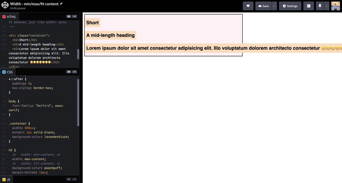 imhritik_dj's tweet image. Day 27: #30DaysOfCSS
- Learned about the width properties, specifically min-content, max-content, and fit-content.
#100DaysOfCode