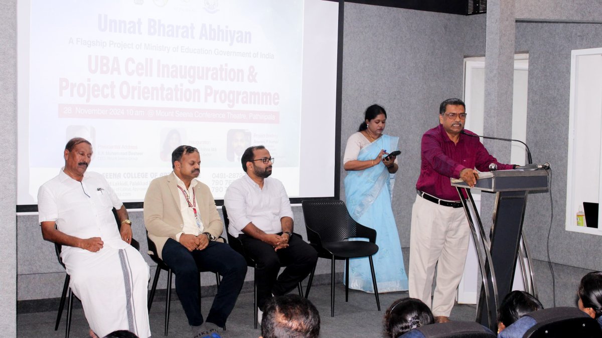 uba_iitpkd's tweet image. The  UBA Cell Inauguration and Orientation Program was successfully held at  Mount Seena Arts and Science College, Old Lakkidi, Palakkad. The event  was graced by the presence of elected representatives from various Grama  Panchayats where  UBA-adopted villages are located.