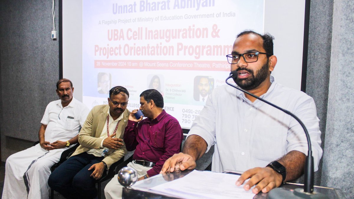 uba_iitpkd's tweet image. The  UBA Cell Inauguration and Orientation Program was successfully held at  Mount Seena Arts and Science College, Old Lakkidi, Palakkad. The event  was graced by the presence of elected representatives from various Grama  Panchayats where  UBA-adopted villages are located.