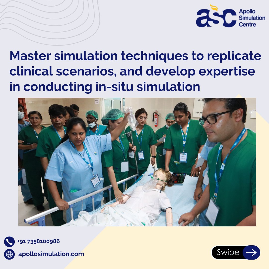 ascsimulation's tweet image. This course focuses on learning the principles and methodologies of QI, using simulation to optimise processes and improve patient care. 

#QualityImprovement #InSituSimulation #QUEST #apollosimulationcentre