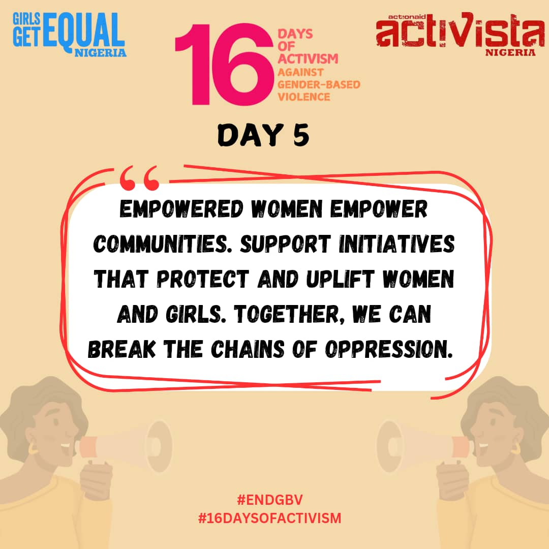 Some traditions perpetuate GBV. It’s time to challenge harmful cultural norms and build a safer, fairer society for all. What harmful norms should we challenge? #16DaysOfActivism <a href="/ActionAidNG/">ActionAid Nigeria</a> <a href="/activista_lagos/">Activista Lagos</a> <a href="/ActivistaNG/">ActivistaNigeria</a>