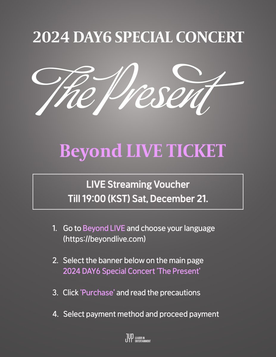 Beyond LIVE - 2024 DAY6(데이식스) Special Concert 'The Present'

Beyond LIVE Ticket Open!

[Beyond LIVE]
- KOR / GLOBAL : bit.ly/4i7mIma

#DAY6 #데이식스
#The_Present
#BeyondLIVE