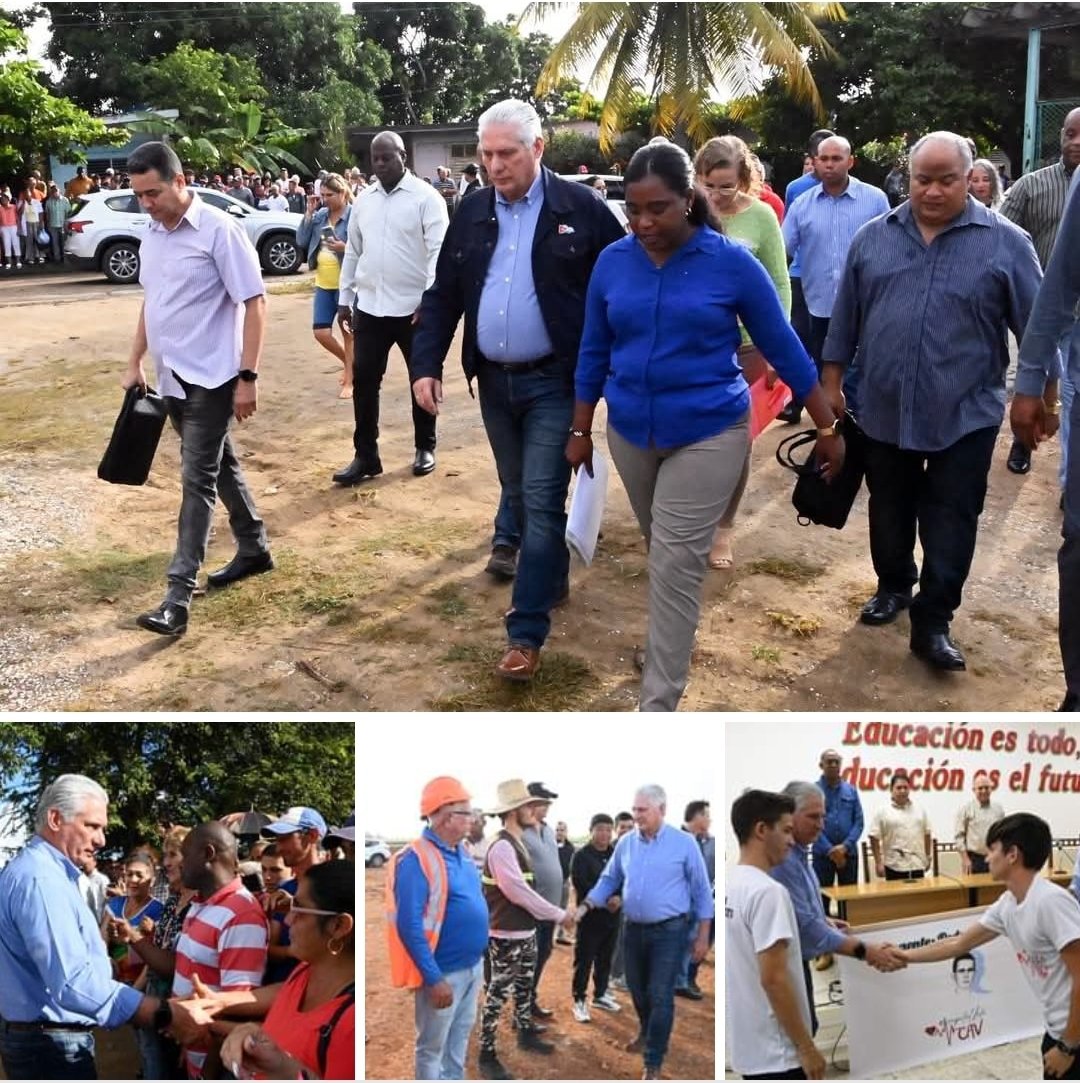 Eduardo López Leyva (@eduardolopezl65) on Twitter photo <a href="/DrRobertoMOjeda/">Dr. Roberto Morales Ojeda</a> <a href="/DiazCanelB/">Miguel Díaz-Canel Bermúdez</a> <a href="/PartidoPCC/">Partido Comunista de Cuba</a> <a href="/PresidenciaCuba/">Presidencia Cuba 🇨🇺</a> <a href="/IzquierdaUnida/">Izquierda Unida🔻🇵🇸</a> <a href="/DeZurdaTeam_/">DeZurdaTeam 📳</a> <a href="/cubacooperaven/">Misión Médica Cubana en Venezuela</a> <a href="/GHNordelo5/">Gerardo Hdez. Nordelo</a> <a href="/MeyvisEstevezE/">Meyvis Estevez Echevarría</a> <a href="/JHGcasanova/">julio Heriberto Gómez Casanova</a> <a href="/unidad_central/">Unidad Central de Cooperación Médica</a> <a href="/cubadebatecu/">Cubadebate</a> "Hemos estado en los municipios capitales de #Camagüey y #CiegodeÁvila Apreciamos en muchos lugares proyectos exitosos, que han superado limitaciones impuestas por el bloqueo.
El desafío es multiplicar esas buenas experiencias".
<a href="/DiazCanelB/">Miguel Díaz-Canel Bermúdez</a> #Cuba #YoSigoAMiPresidente <a href="/DrRobertoMOjeda/">Dr. Roberto Morales Ojeda</a> <a href="/DiazCanelB/">Miguel Díaz-Canel Bermúdez</a> <a href="/PartidoPCC/">Partido Comunista de Cuba</a> <a href="/PresidenciaCuba/">Presidencia Cuba 🇨🇺</a> <a href="/IzquierdaUnida/">Izquierda Unida🔻🇵🇸</a> <a href="/DeZurdaTeam_/">DeZurdaTeam 📳</a> <a href="/cubacooperaven/">Misión Médica Cubana en Venezuela</a> <a href="/GHNordelo5/">Gerardo Hdez. Nordelo</a> <a href="/MeyvisEstevezE/">Meyvis Estevez Echevarría</a> <a href="/JHGcasanova/">julio Heriberto Gómez Casanova</a> <a href="/unidad_central/">Unidad Central de Cooperación Médica</a> <a href="/cubadebatecu/">Cubadebate</a> "Hemos estado en los municipios capitales de #Camagüey y #CiegodeÁvila Apreciamos en muchos lugares proyectos exitosos, que han superado limitaciones impuestas por el bloqueo.
El desafío es multiplicar esas buenas experiencias".
<a href="/DiazCanelB/">Miguel Díaz-Canel Bermúdez</a> #Cuba #YoSigoAMiPresidente