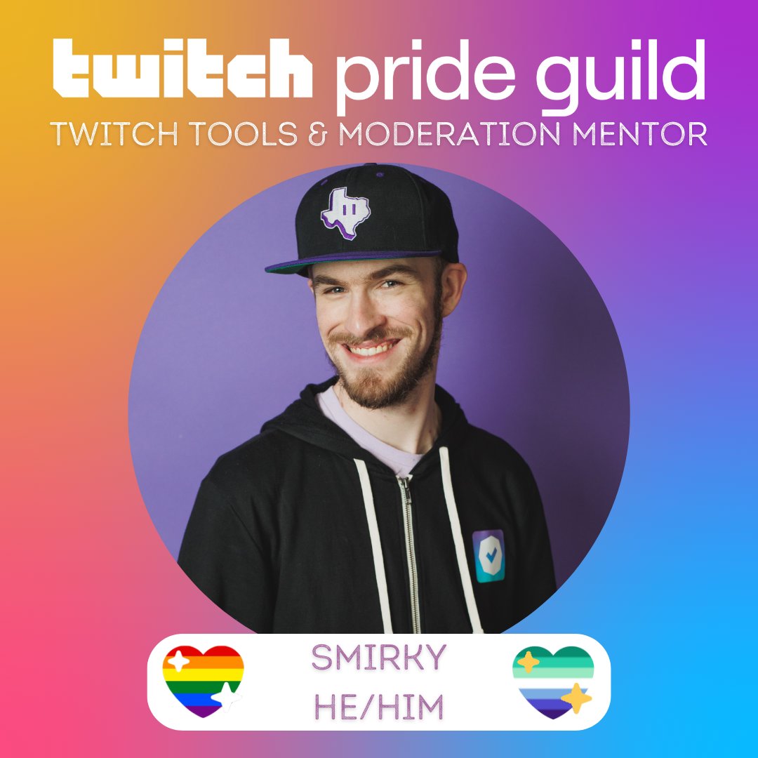 _Smirky's tweet photo. Here’s something I’m thankful for:

I have accepted a role this next year as your new @Twitch Tools &amp; Moderation Mentor in the Pride Guild! 🌈✨

I’m looking forward to assisting members of the guild so we can best secure our spaces and keep our communities safe. 💜 https://t.co/FqFcjuc8lj